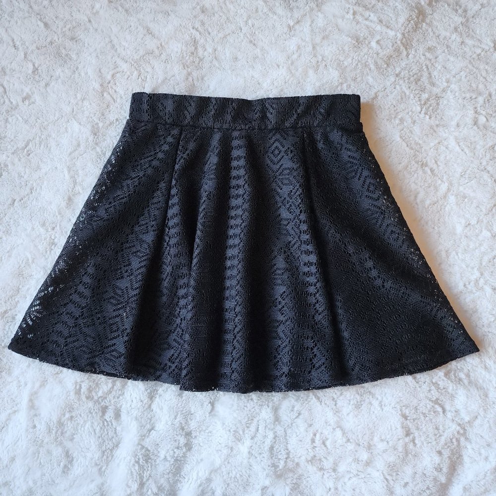 Material Girl Lace Mini Skirt- Color Black- Size S